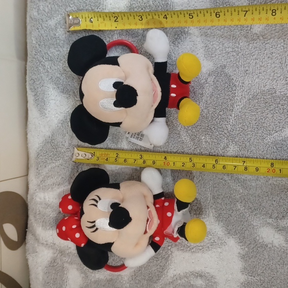 Disney 4 Piece Pack Mickey and Minnie Mouse Plush Toy Set - Red, Yellow, Black - Picture 3 of 6